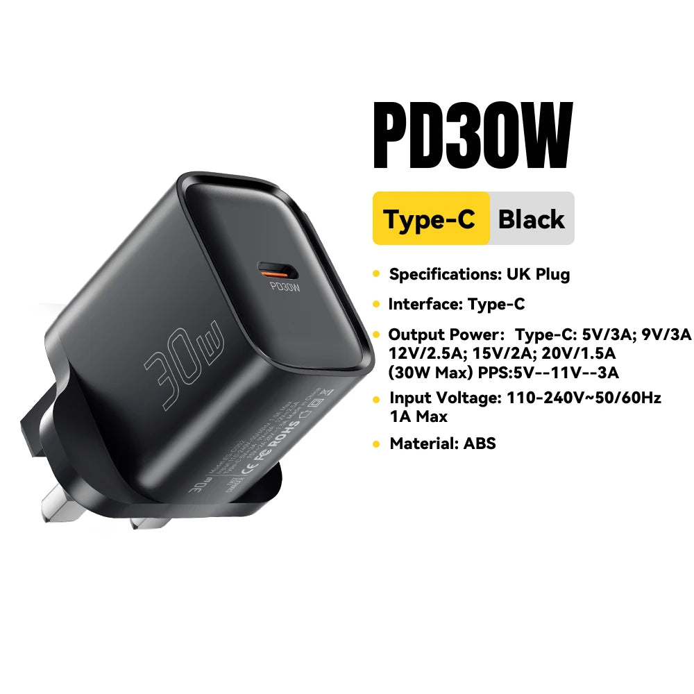 Essager Mini 30W Type C Charger PD QC3.0