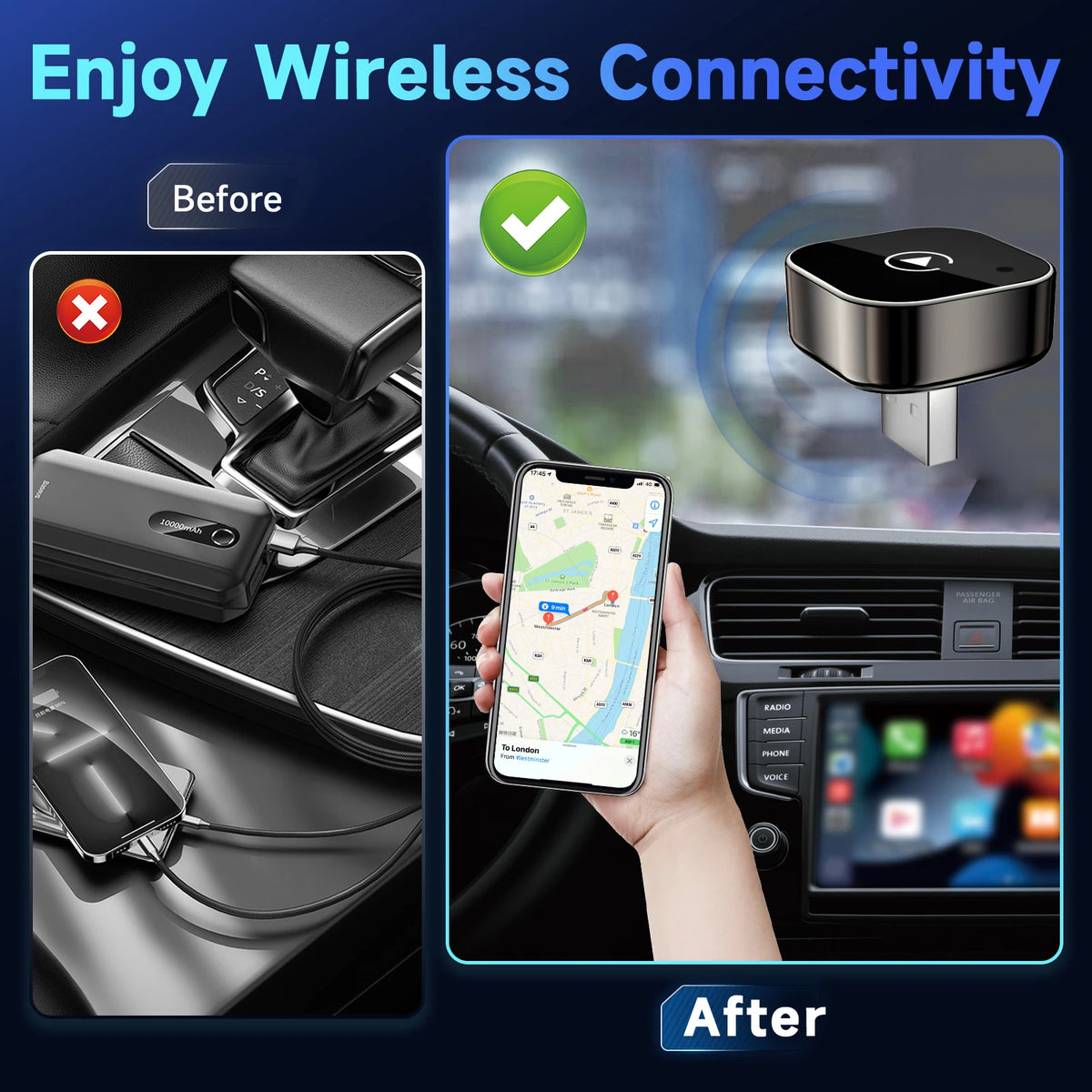 Wireless CarPlay Android Auto Adapter
