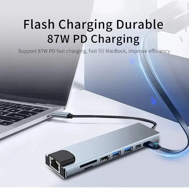 موزع USB-C متعدد المنافذ 8 في 1 / 11 في 1