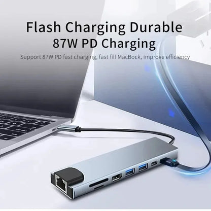موزع USB-C متعدد المنافذ 8 في 1 / 11 في 1