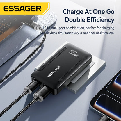 Essager Ultra Thin 65W GaN pro Travel Charger.