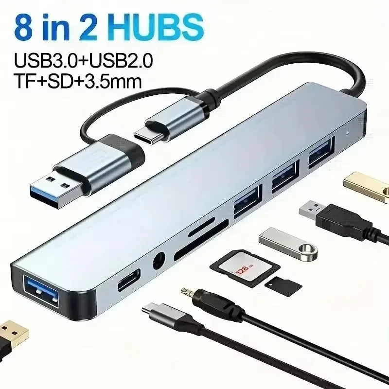 موزع USB-C متعدد المنافذ 8 في 1 / 11 في 1