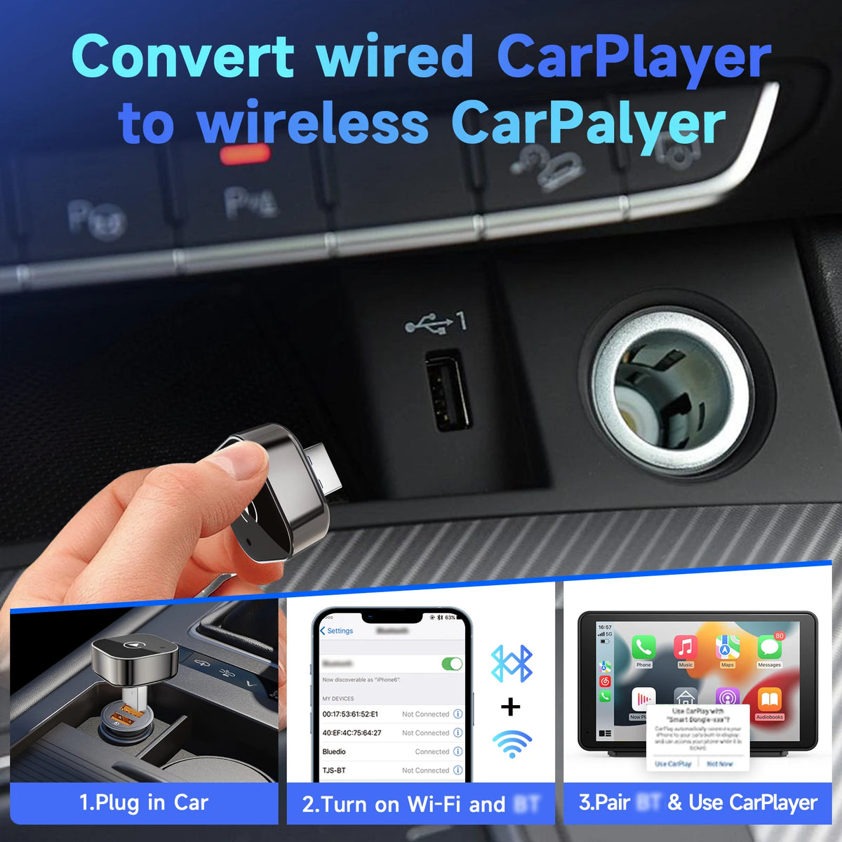 Wireless CarPlay Android Auto Adapter