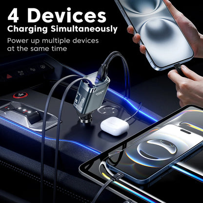 Toocki Car Charger 105W 4 In 1