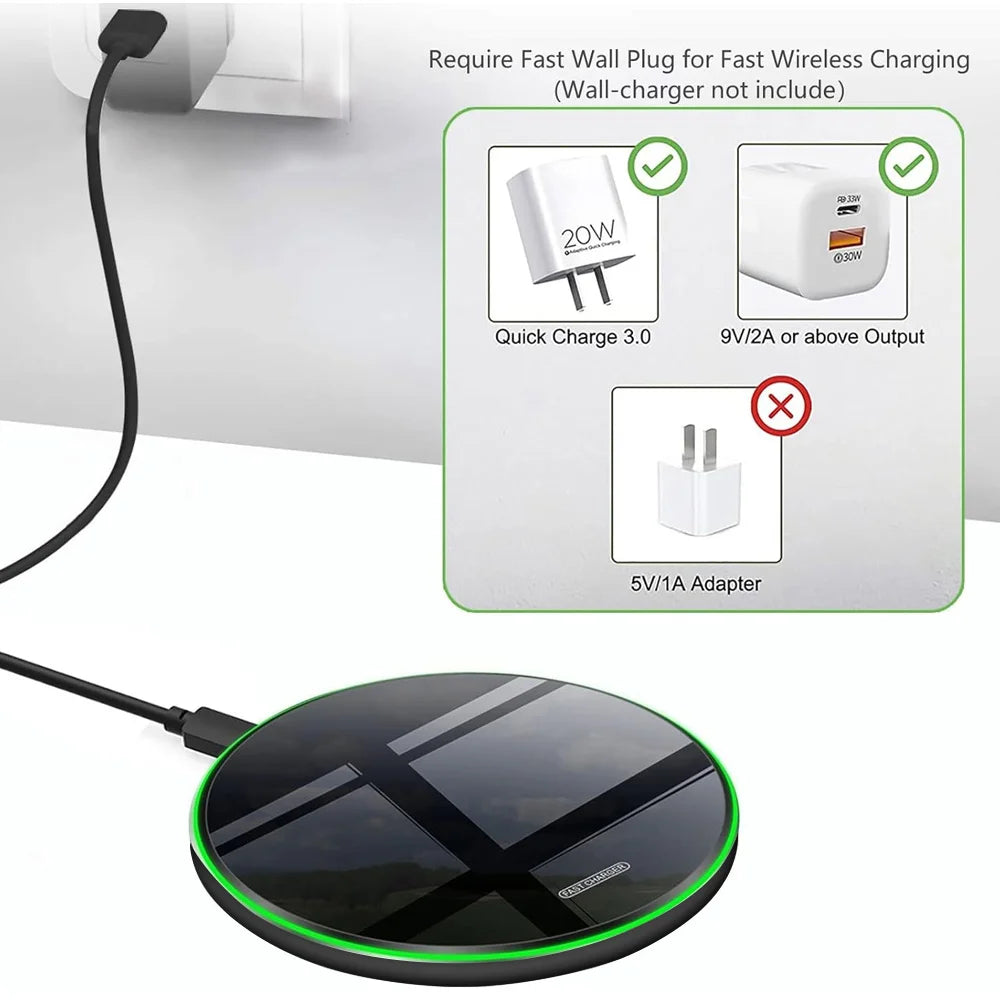 30W Wireless Charger Pad Dock Station