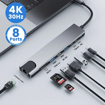 موزع USB-C متعدد المنافذ 8 في 1 / 11 في 1