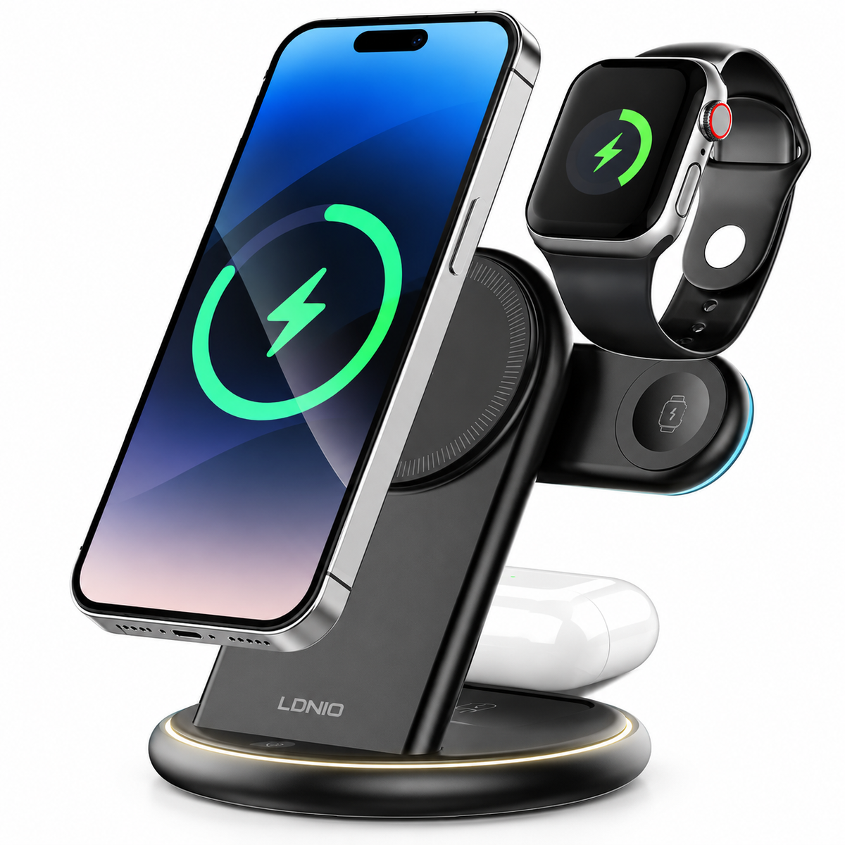 LDNIO 25.5W Wireless Phone Charger 5 in 1