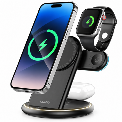 LDNIO 25.5W Wireless Phone Charger 5 in 1