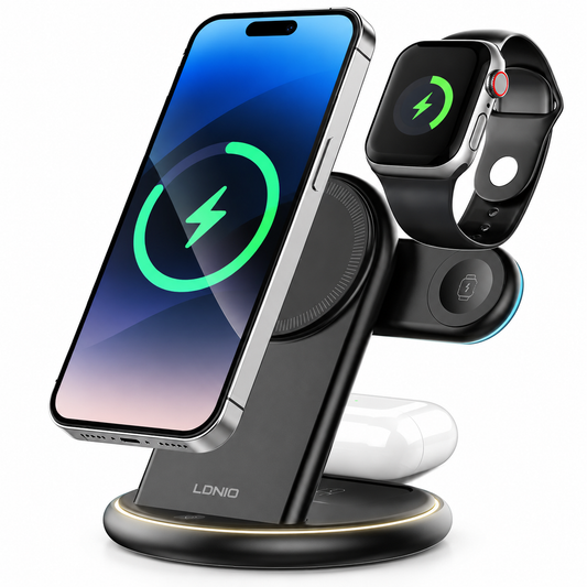 LDNIO 25.5W Wireless Phone Charger 5 in 1