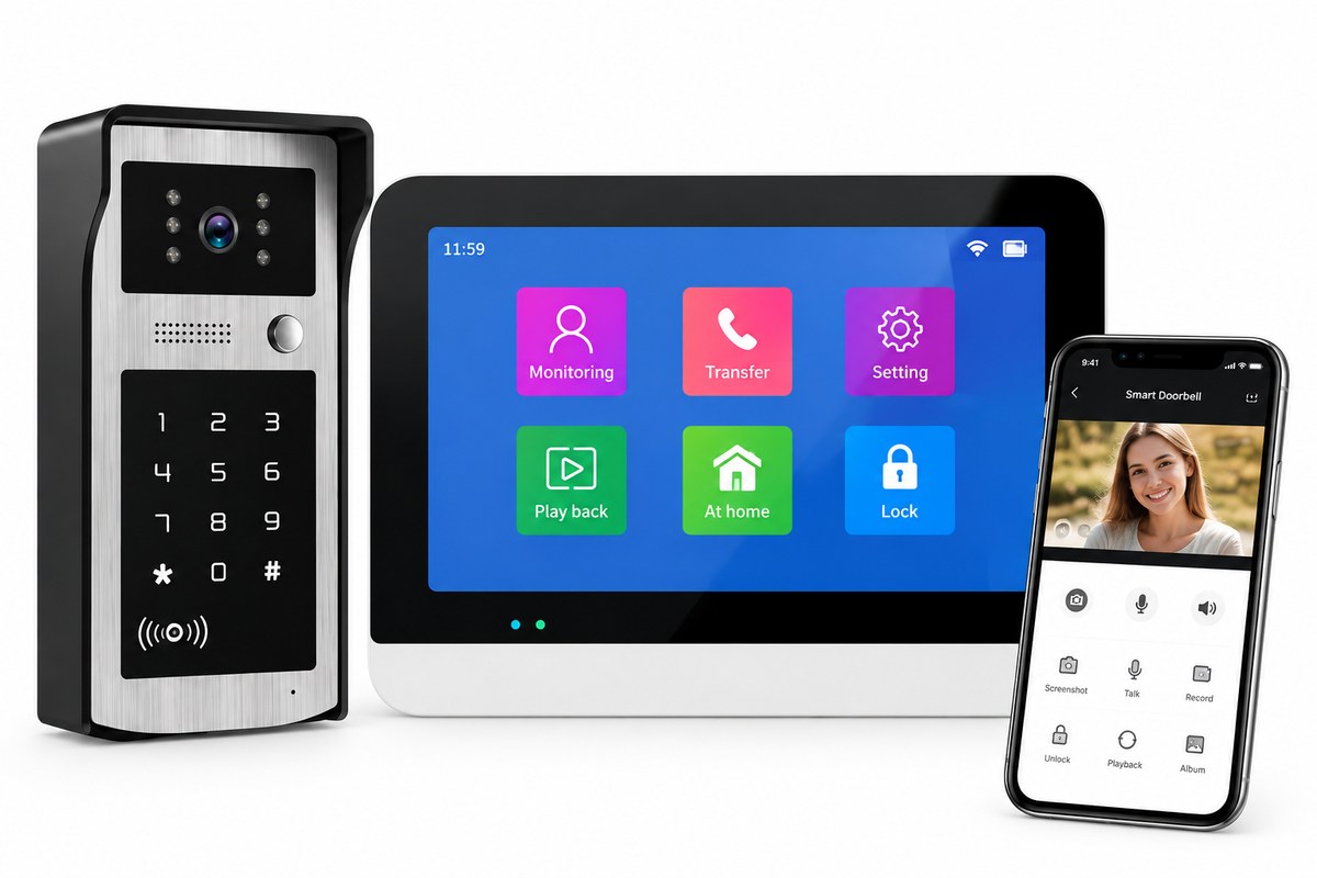 Smart IP Video Doorphone with 7-inch Screen